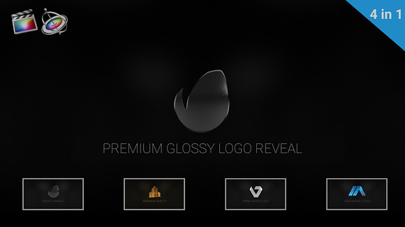 Premium Glossy Logo Reveal in Logo Templates