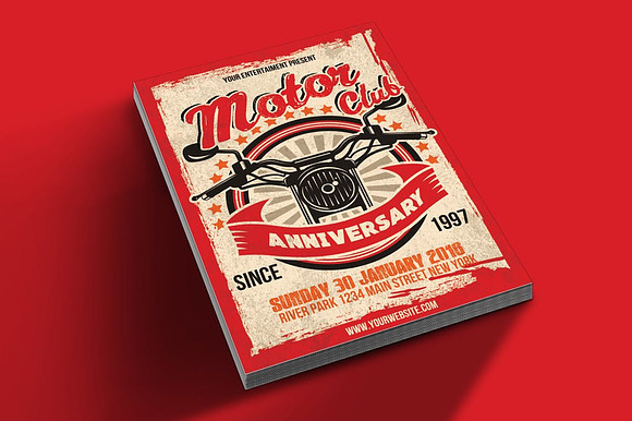 Motor Club Anniversary Event Poster