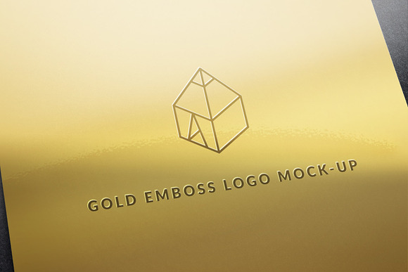 Free Gold Emboss Logo Mock-Up
