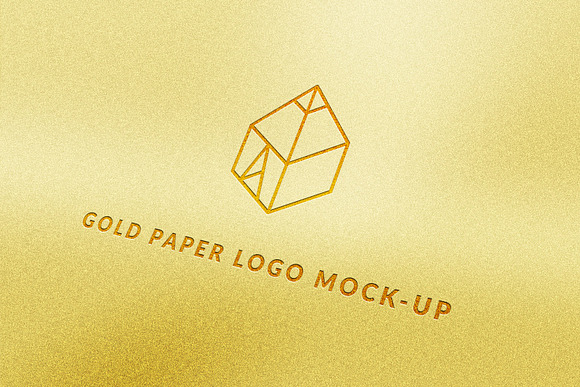 Gold Paper Logo Mock-Up