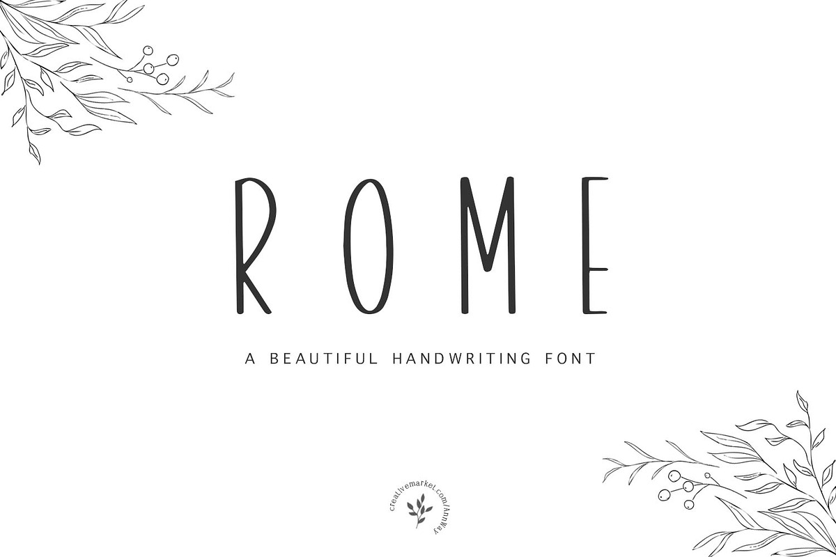 Rome | Font + Bonus in Scrapbooking Fonts
