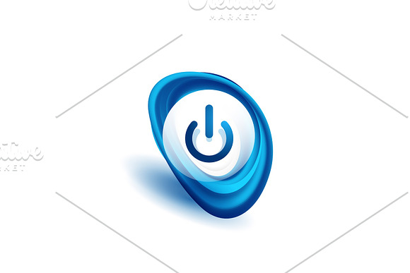 Glass Transparent Effect Power Start Button On Off Icon Vector UI Or App Symbol Design