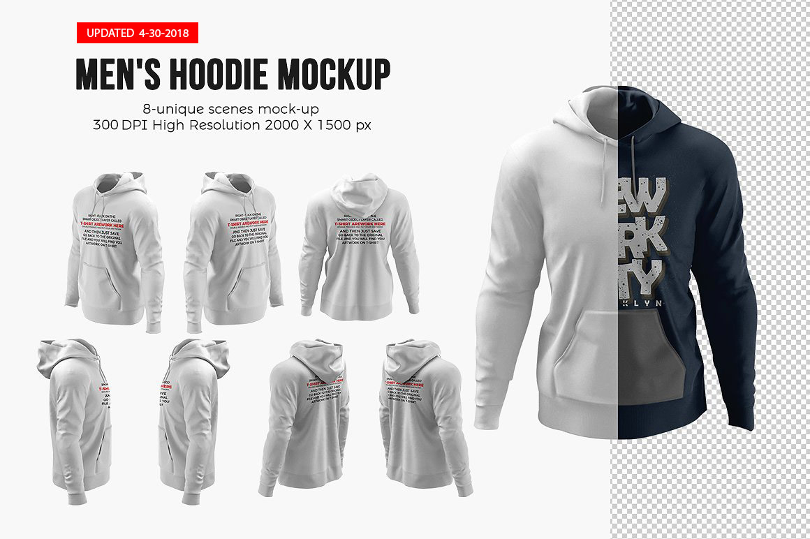 Download Men's Hoodie Mockups ~ Product Mockups ~ Creative Market