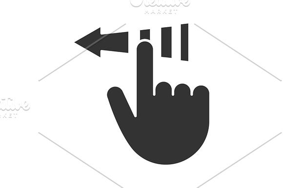 Slide Touch Gesture Glyph Icon