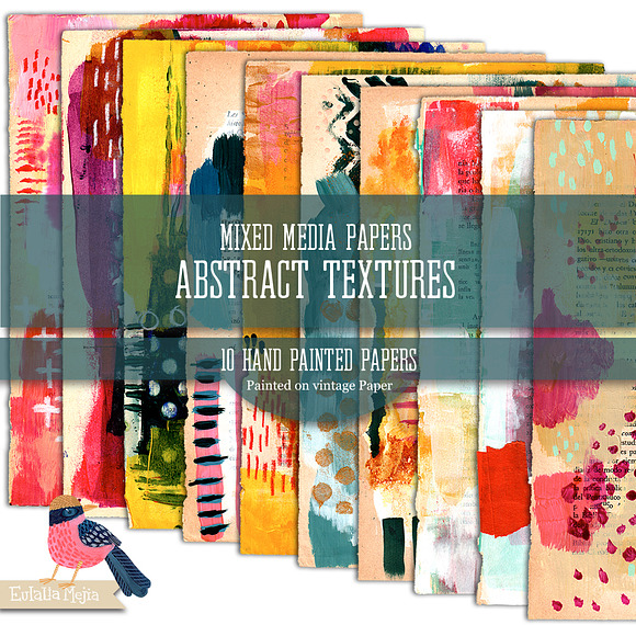 Mixed Media Papers Abstract Textures