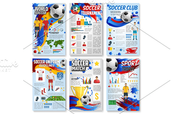 Soccer Sport Game Infographic With Football Match