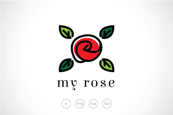Blossom Rose Logo Template
