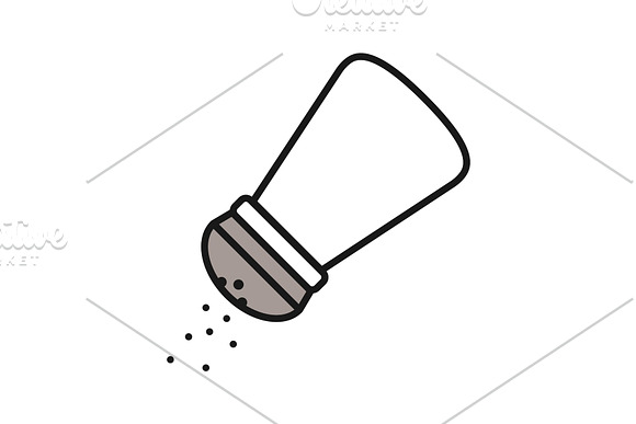 Salt Or Pepper Shaker Color Icon