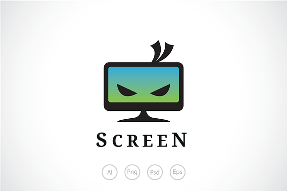Ninja Screen Monitor Logo Template