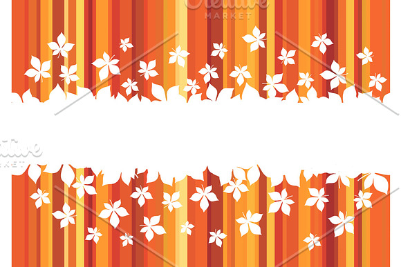 Autumn Leaf Banner With Border Of Maple Foliage