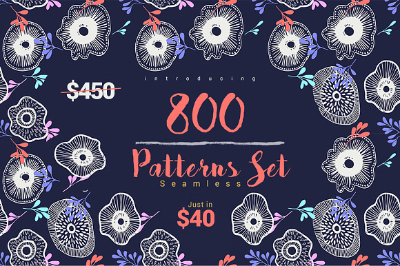 800 Seamless Patterns Set