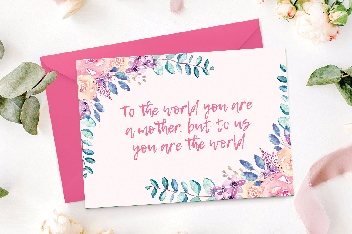 Mother's Day Card Template + BONUS Card Templates
