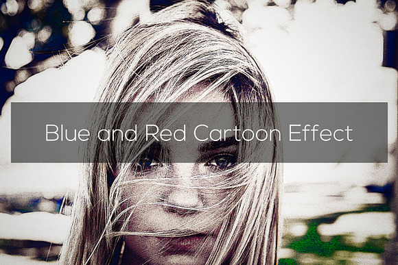 Blue And Red Cartoon Effect