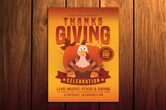 Thanksgiving celebration Flyer in Flyer Templates
