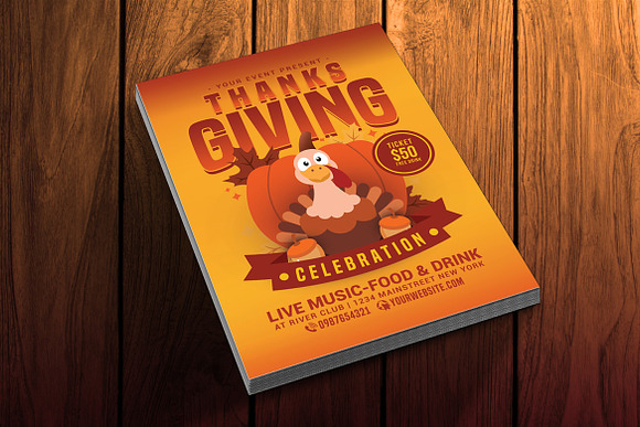 Thanksgiving celebration Flyer in Flyer Templates - product preview 1