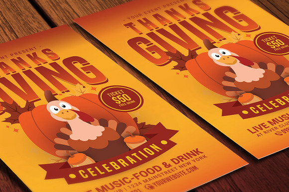 Thanksgiving celebration Flyer in Flyer Templates - product preview 2