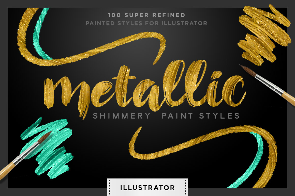 Shimmery Gold Styles for Illustrator ~ Palettes ~ Creative 