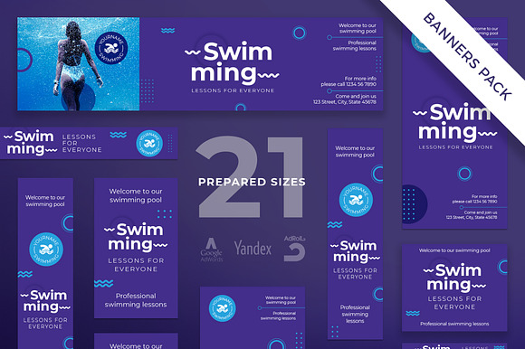 Banners Pack Swimming Lessons