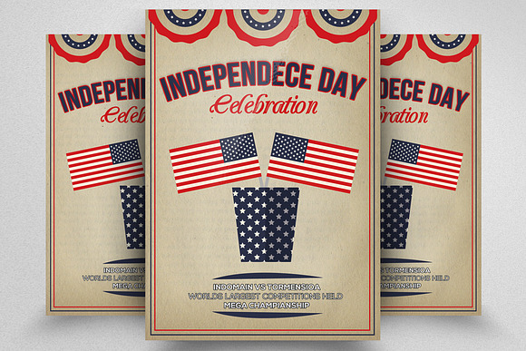 Retro Style Independence Day Flyer