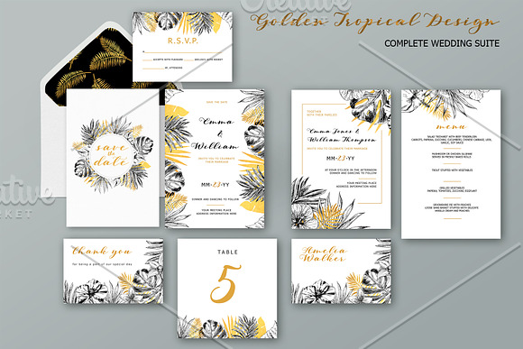 Golden Tropical Wedding Collection