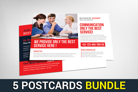 5 Communication Company Postcards