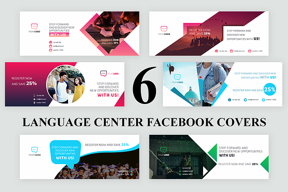 6 Language Center Facebook Covers