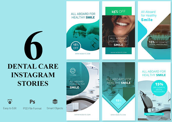6 Dental Care Instagram Stories