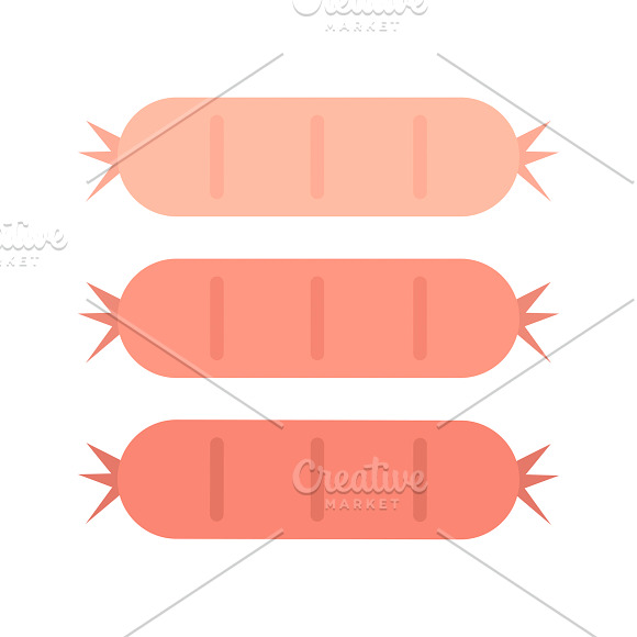 Tasty Sausages Graphic Illustration