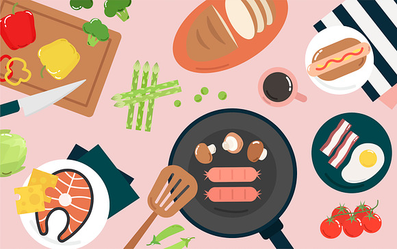 Cooking Graphic Illustration
