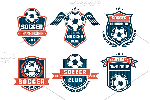 Vector Emblem Of Football Theme Sport Logos Design