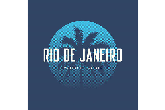Rio De Janeiro Atlantic Avenue T-shirt And Apparel Design With P