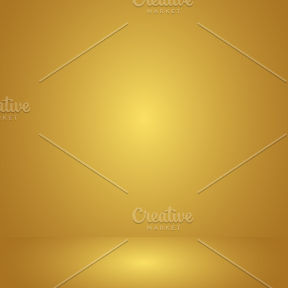 Luxury Gold Studio Room Background With Spotlights Well Use As Business Backdrop Template Mock Up For Display Of Product Illustration