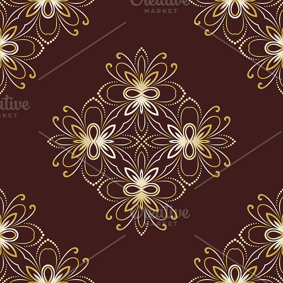 Orient Seamless Pattern Abstract Background
