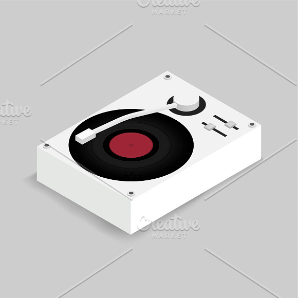 Vector Icon Of Music Turntable