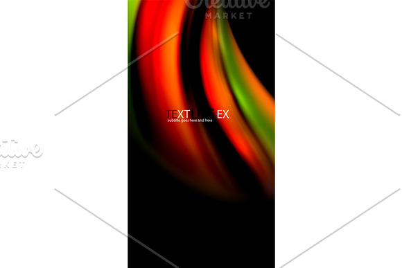 Abstract Wave Lines Fluid Rainbow Style Color Stripes On Black Background Artistic Illustration For Presentation App Wallpaper Banner Or Poster