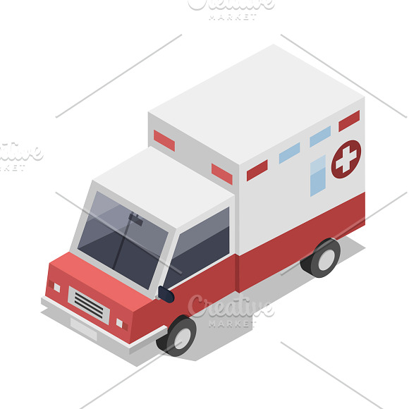 Vector Of 3D Ambulance Icon