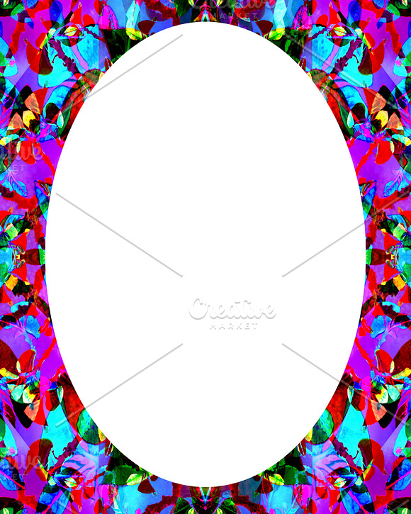 Circle Frame Background With Decorated Borders