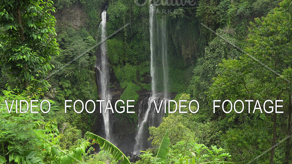 Beautiful Tropical Waterfall Bali Indonesia Cinemagraph