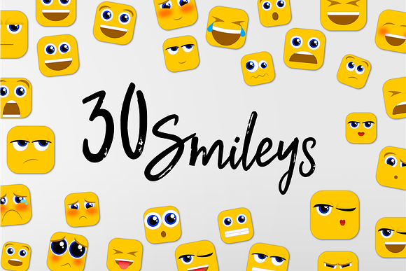 30 Smileys Emoji Icons