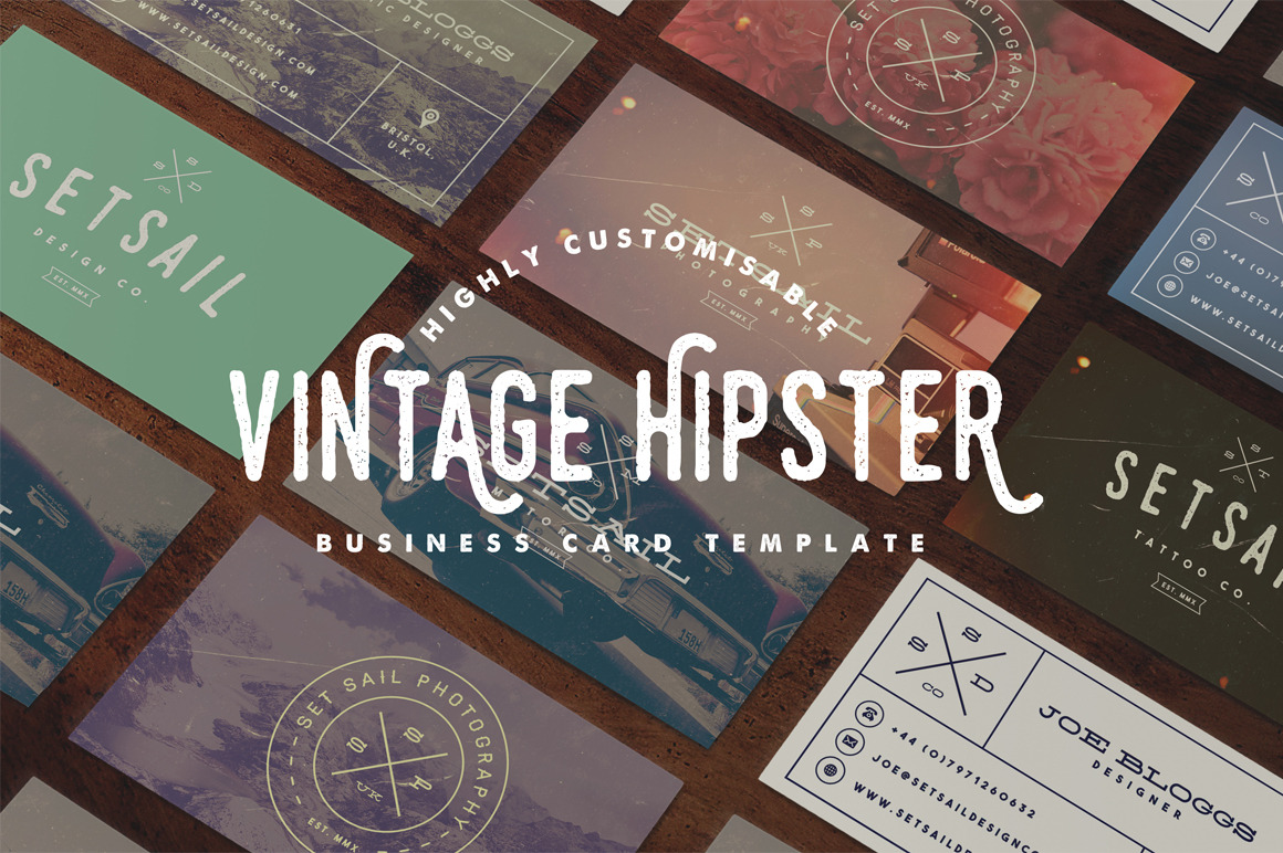 Vintage Business Card Template Business Card Templates Creative Market
