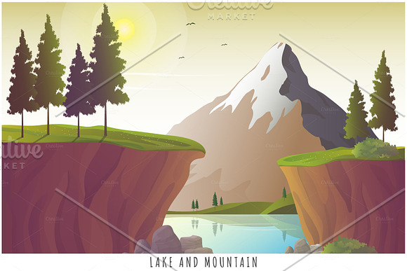 Lake And Mountain Landscape