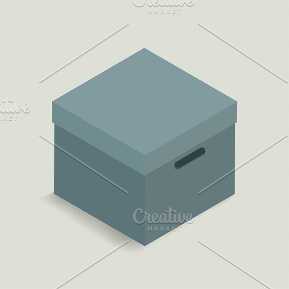 Vector Of 3D Container Box Icon