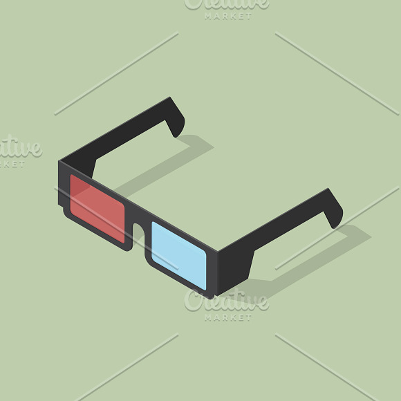 Vector Of 3D Glasses Icon