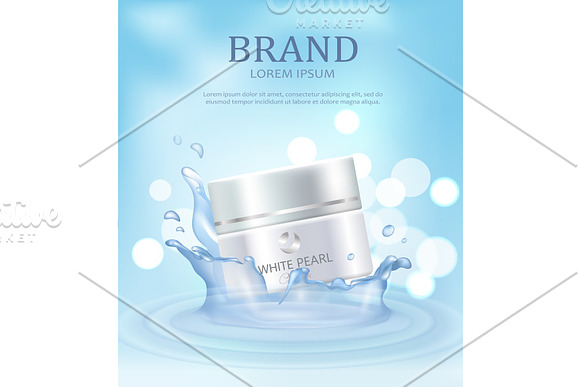 Brand Name Poster With Closeup Of Day Pearl Cream
