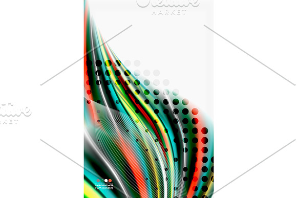 Rainbow Color Waves Vector Blurred Abstract Background