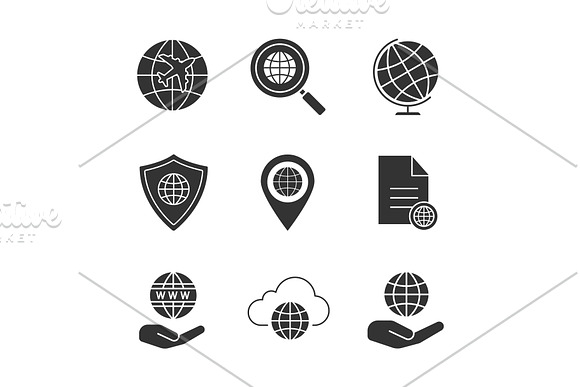 Worldwide Glyph Icons Set
