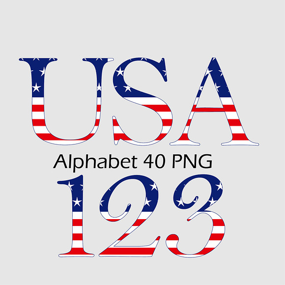 4th Of July Alphabet Clipart