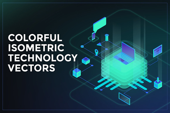 Colorful Isometric Technology Vector