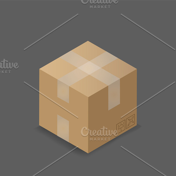Vector Of Container Box Icon