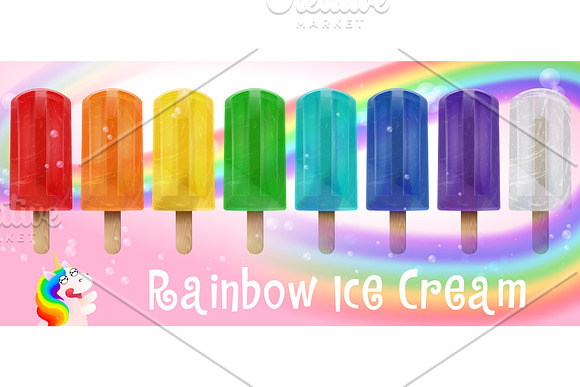 Rainbow Fruit Ice Cream